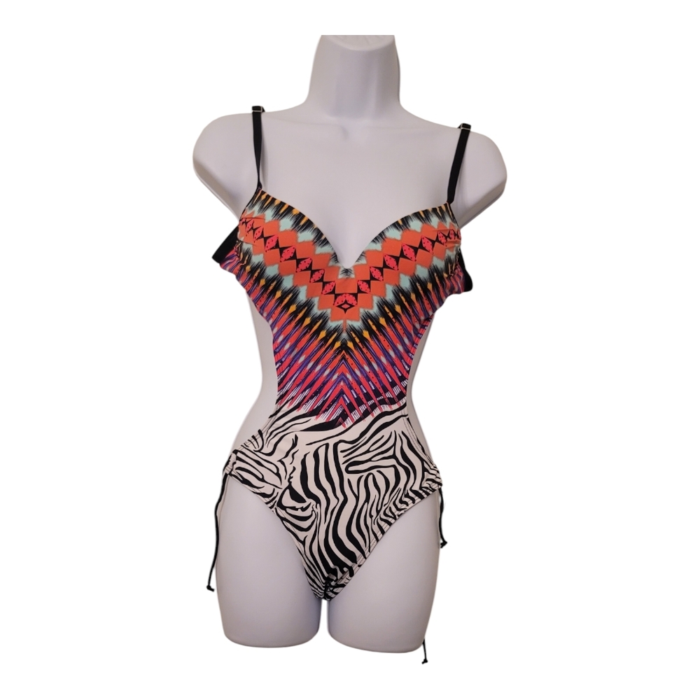 Colorful Patterned One-Piece Swimsuit